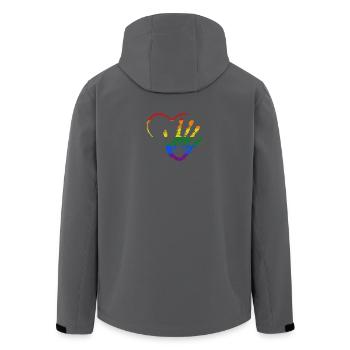 RAINBOW MAIN DANS LA MAIN - Veste softshell homme en polyester recyclé Stanley/Stella - noir - Dos - AI Model Male 185 light (185cm)