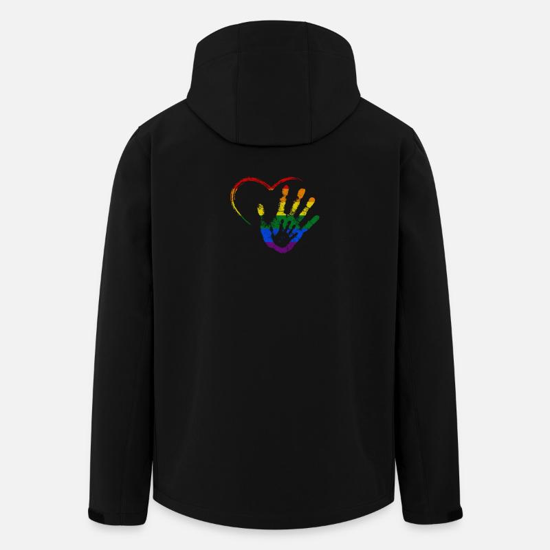 RAINBOW MAIN DANS LA MAIN - Veste softshell homme en polyester recyclé Stanley/Stella - noir