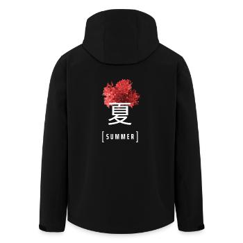 NATSU - SUMMER - SUMMER - JAPANESE - Men’s Recycled Softshell Jacket by Stanley/Stella - black - Back - AI Model Male 185 light (185cm)