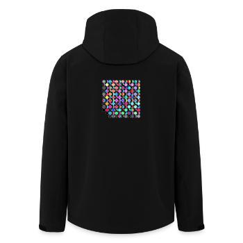 Gaussian Primes - Men’s Recycled Softshell Jacket by Stanley/Stella - black - Back - AI Model Male 185 light (185cm)