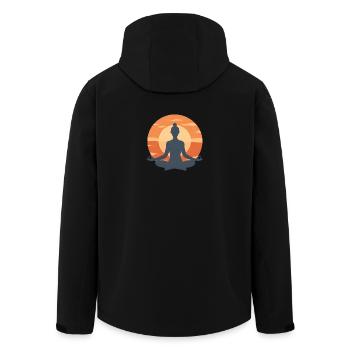 Meditative Sunset - Men’s Recycled Softshell Jacket by Stanley/Stella - black - Back - AI Model Male 185 light (185cm)