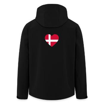 Love Love gift denmark denmark denmark - Men’s Recycled Softshell Jacket by Stanley/Stella - black - Back - AI Model Male 185 light (185cm)