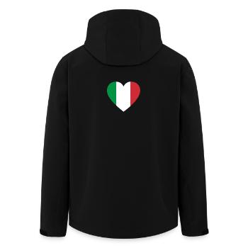 Love Love gift Italy italia italy - Men’s Recycled Softshell Jacket by Stanley/Stella - black - Back - AI Model Male 185 light (185cm)