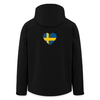 Love Liebe geschenk SCHWEDEN sweden - Recycelte Männer Softshell-Jacke von Stanley/Stella - Schwarz - Hinten - AI Model Male 185 light (185cm)