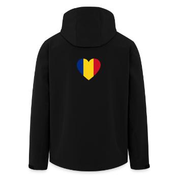 Love Liebe geschenk RUMAeNIEN Romania Roma nia - Recycelte Männer Softshell-Jacke von Stanley/Stella - Schwarz - Hinten - AI Model Male 185 light (185cm)