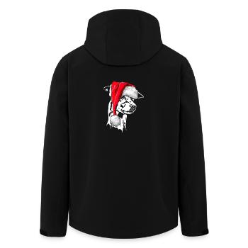 Santa GREYHOUND Weihnachten Hund Wilsigns - Recycelte Männer Softshell-Jacke von Stanley/Stella - Schwarz - Hinten - AI Model Male 185 light (185cm)