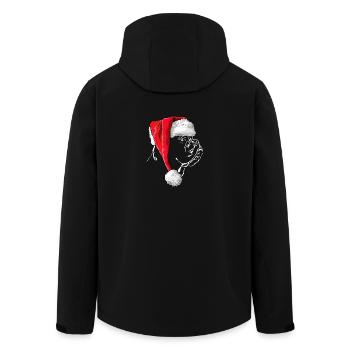 Santa Bordeauxdogge Weihnachten Hunde Wilsigns - Recycelte Männer Softshell-Jacke von Stanley/Stella - Schwarz - Hinten - AI Model Male 185 light (185cm)