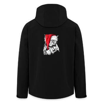 Santa Maine Coon Weihnachten Katze Wilsigns - Recycelte Männer Softshell-Jacke von Stanley/Stella - Schwarz - Hinten - AI Model Male 185 light (185cm)