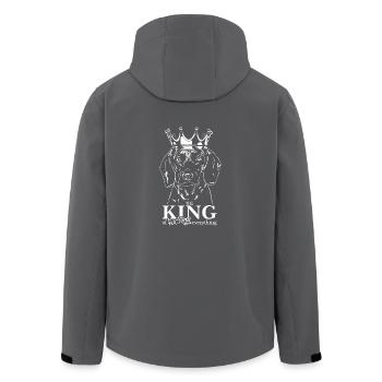 BAVARIAN MOUNTAIN SWEAT DOG King Wilsigns - Men’s Recycled Softshell Jacket by Stanley/Stella - black - Back - AI Model Male 185 light (185cm)