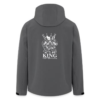 Maltese King of everything Saying Dogs - Men’s Recycled Softshell Jacket by Stanley/Stella - black - Back - AI Model Male 185 light (185cm)