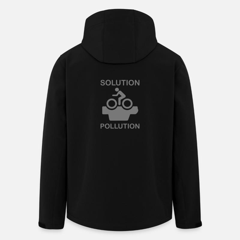 solution cycliste écologique :-) - Veste softshell homme en polyester recyclé Stanley/Stella - noir