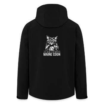 MAINE COON La vie est meilleure Le chat cadeau de Wilsign - Veste softshell homme en polyester recyclé Stanley/Stella - noir - Dos - AI Model Male 185 light (185cm)