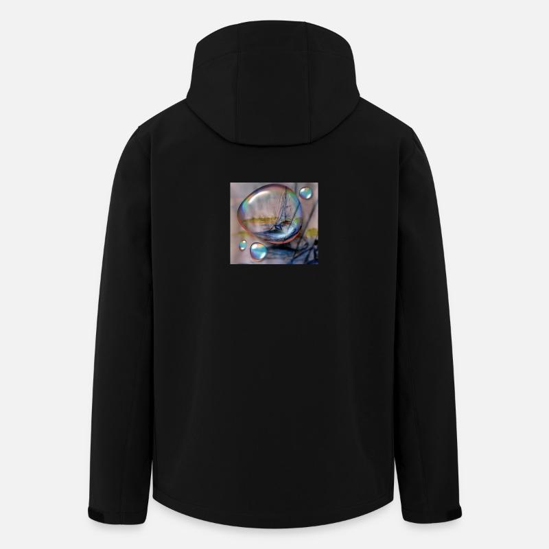 Segeltraum im Nebel - Recycelte Männer Softshell-Jacke von Stanley/Stella - Schwarz