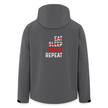 SPEED REPEAT - Recycelte Männer Softshell-Jacke von Stanley/Stella - Schwarz - Hinten - AI Model Male 185 light (185cm)