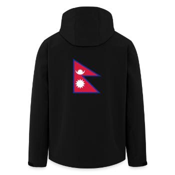 Drapeau national du Népal - Veste softshell homme en polyester recyclé Stanley/Stella - noir - Dos - AI Model Male 185 light (185cm)