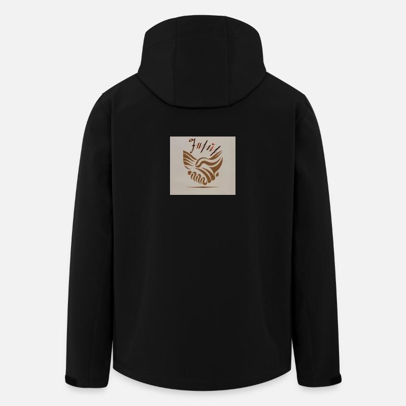 Abstract Handshake Peace Waves Jesus - Men’s Recycled Softshell Jacket by Stanley/Stella - black