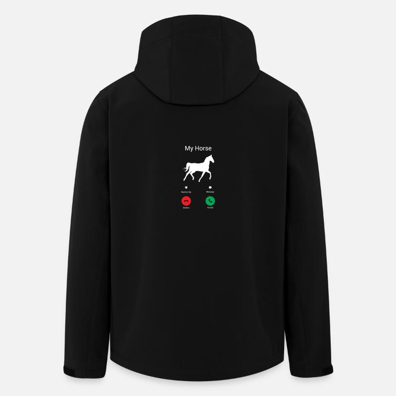 appelle mon cheval - Veste softshell homme en polyester recyclé Stanley/Stella - noir