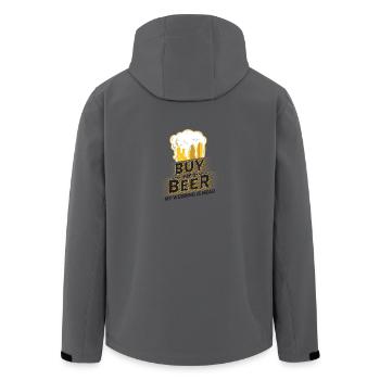 Kauf mir ein Bier. Ich heirate. - Recycelte Männer Softshell-Jacke von Stanley/Stella - Schwarz - Hinten - AI Model Male 185 light (185cm)
