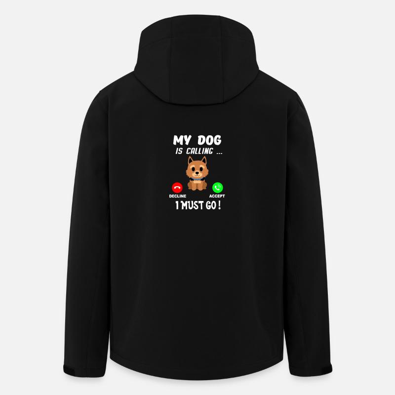 chien - Veste softshell homme en polyester recyclé Stanley/Stella - noir