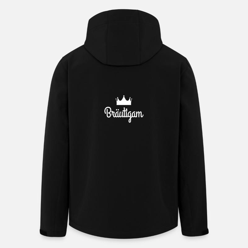 Bräutigam - Recycelte Männer Softshell-Jacke von Stanley/Stella - Schwarz
