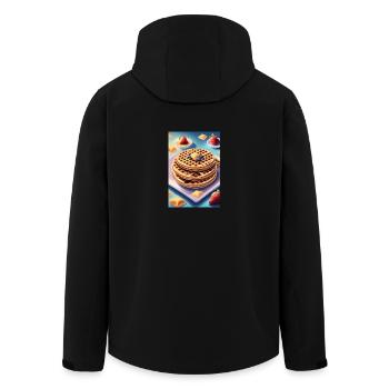 Großer Haufen Pfannkuchen - Recycelte Männer Softshell-Jacke von Stanley/Stella - Schwarz - Hinten - AI Model Male 185 light (185cm)