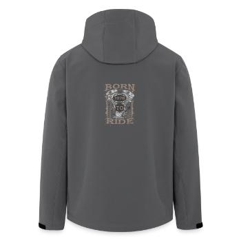 Born to Ride motorcycle 1978 - Men’s Recycled Softshell Jacket by Stanley/Stella - black - Back - AI Model Male 185 light (185cm)