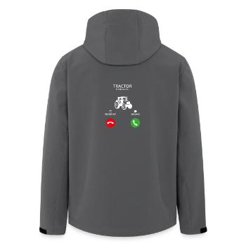 Call Mobile Anruf tractor traktor landwirt - Recycelte Männer Softshell-Jacke von Stanley/Stella - Schwarz - Hinten - AI Model Male 185 light (185cm)
