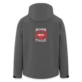 born cycle moutainbike vélo 1974 - Veste softshell homme en polyester recyclé Stanley/Stella - noir - Dos - AI Model Male 185 light (185cm)