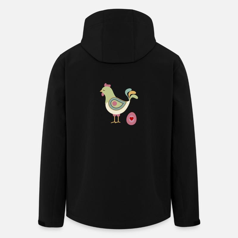 Hen with egg - Men’s Recycled Softshell Jacket by Stanley/Stella - black