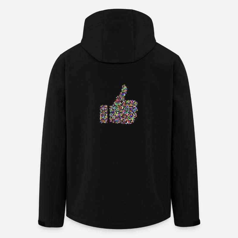 Regenbogenfarbener Daumen - Recycelte Männer Softshell-Jacke von Stanley/Stella - Schwarz