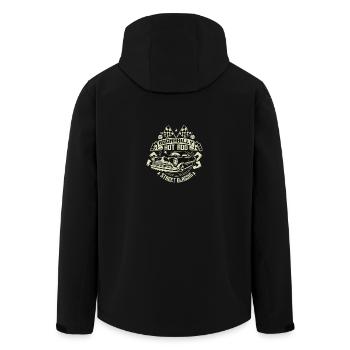 Rockabilly Hotrod - Recycelte Männer Softshell-Jacke von Stanley/Stella - Schwarz - Hinten - AI Model Male 185 light (185cm)