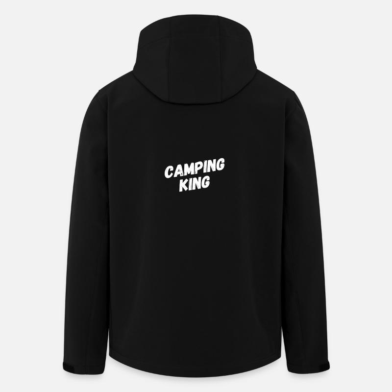 Camping King - Recycelte Männer Softshell-Jacke von Stanley/Stella - Schwarz