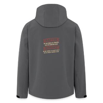 Kaffee Sprüche > Kaffee + Whisky trinken - Recycelte Männer Softshell-Jacke von Stanley/Stella - Schwarz - Hinten - AI Model Male 185 light (185cm)