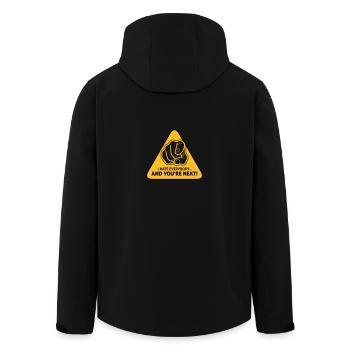 Ich hasse alle ... Und du bist nächstes! - Recycelte Männer Softshell-Jacke von Stanley/Stella - Schwarz - Hinten - AI Model Male 185 light (185cm)