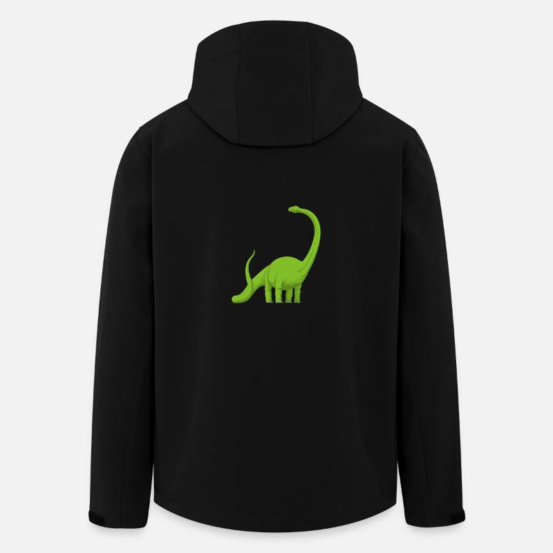 Dinosaurier: Comic Diplodocus - Recycelte Männer Softshell-Jacke von Stanley/Stella - Schwarz