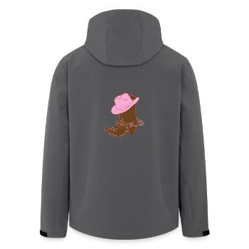 PINK COWBOY BOOTS - Men’s Recycled Softshell Jacket by Stanley/Stella - black - Back - AI Model Male 185 light (185cm)