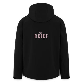 Bride - Junggessellinenabschied - BRIDE Imprimer - Veste softshell homme en polyester recyclé Stanley/Stella - noir - Dos - AI Model Male 185 light (185cm)