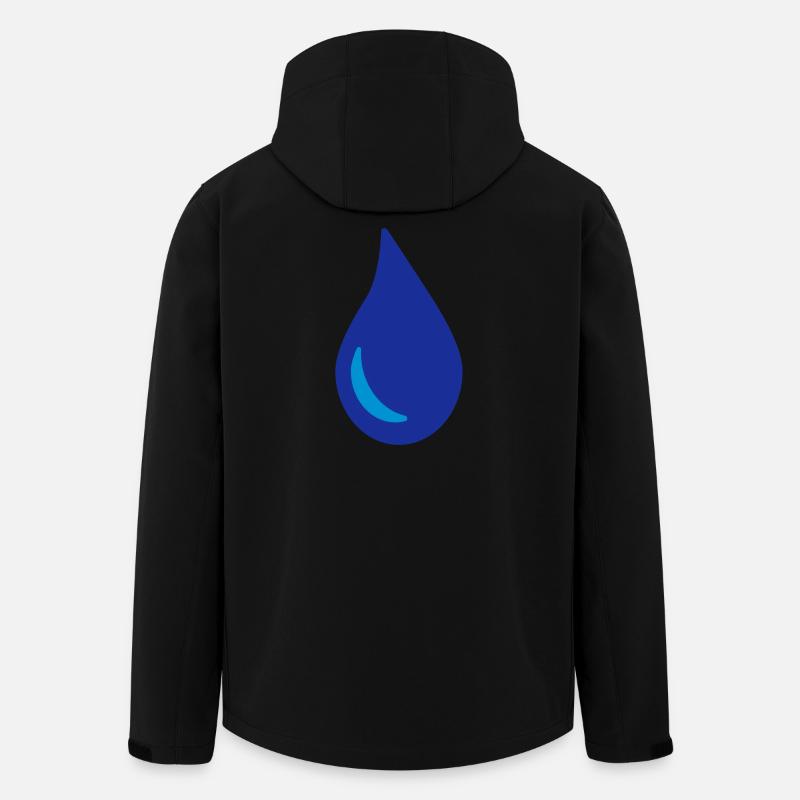 Wassertropfen - Recycelte Männer Softshell-Jacke von Stanley/Stella - Schwarz