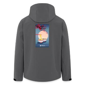 Oriental Japanese Art | Noodle | Ramen - Men’s Recycled Softshell Jacket by Stanley/Stella - black - Back - AI Model Male 185 light (185cm)
