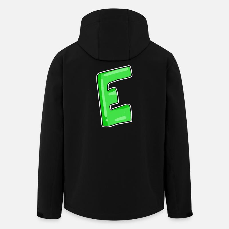 Letter E Initial point - Men’s Recycled Softshell Jacket by Stanley/Stella - black