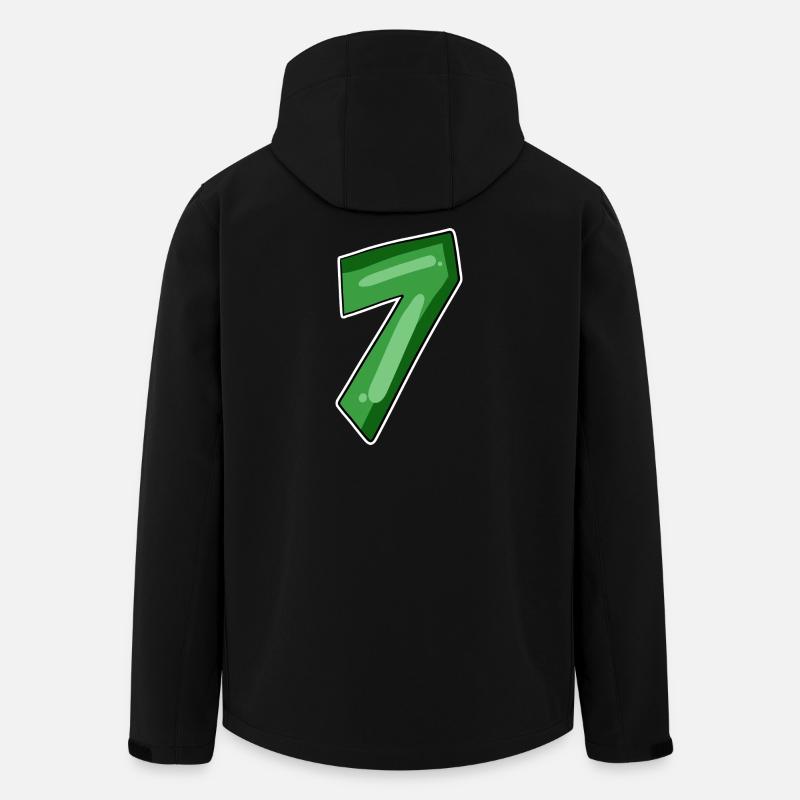 Number 7 Number - Men’s Recycled Softshell Jacket by Stanley/Stella - black