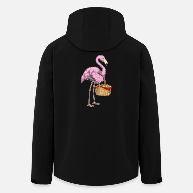Flamingo Picknick Korb - Recycelte Männer Softshell-Jacke von Stanley/Stella - Schwarz