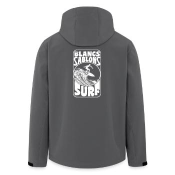 Der weiße Sand - Recycelte Männer Softshell-Jacke von Stanley/Stella - Schwarz - Hinten - AI Model Male 185 light (185cm)