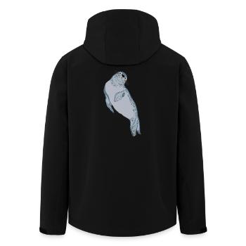 Robbe Seehund - Recycelte Männer Softshell-Jacke von Stanley/Stella - Schwarz - Hinten - AI Model Male 185 light (185cm)