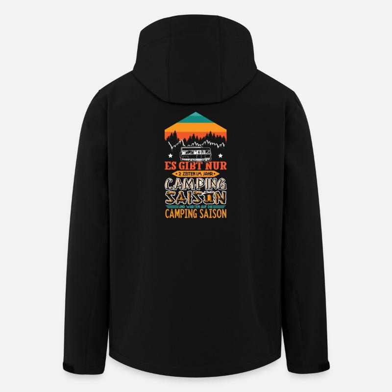 Camper Camping Caravane Dicton - Veste softshell homme en polyester recyclé Stanley/Stella - noir