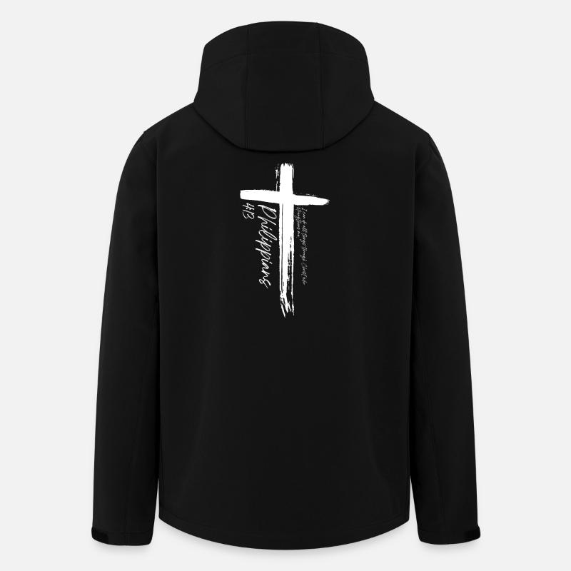 Croix - Philippiens 4:13 - Veste softshell homme en polyester recyclé Stanley/Stella - noir