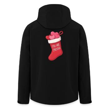 Anime Christmas Stocking You Are Enough - Men’s Recycled Softshell Jacket by Stanley/Stella - black - Back - AI Model Male 185 light (185cm)