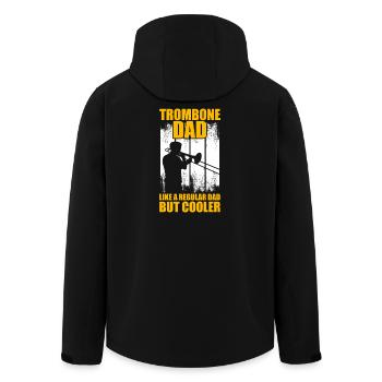 Trombone Dad Trombone Trombone Player Trombonist - Men’s Recycled Softshell Jacket by Stanley/Stella - black - Back - AI Model Male 185 light (185cm)