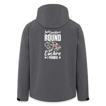 Nur Noch Eine Runde Euchre - Recycelte Männer Softshell-Jacke von Stanley/Stella - Schwarz - Hinten - AI Model Male 185 light (185cm)
