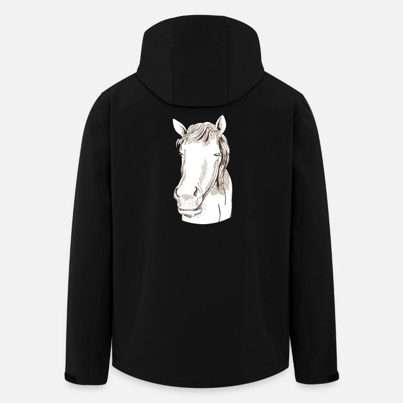 Pferd - Recycelte Männer Softshell-Jacke von Stanley/Stella - Schwarz